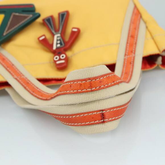 PRADA Hand Bag Nylon Yellow - Picture 7 of 9